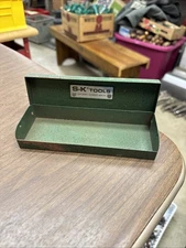 Vintage S-K Tools Metal Tool Green Socket Box 6.5"L x 2.25" W x 1" H SK, S&K