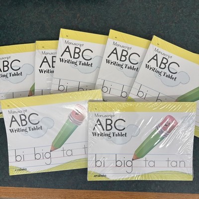 Abeka ABC Writing Tablet Manuscript QTY 7 Unbound K4 A Beka Christian Homeschool