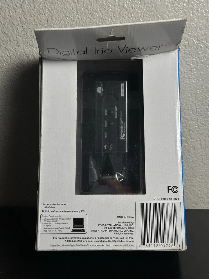 Digital Decor Trio Viewer View 3 Photos at Once W/ 3 1.5" LCD Screens...SEALED - Image 2 of 3