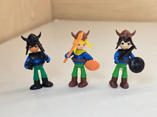 STECKFIGUREN D/EU 3x Wikinger mit Waffen 1983 ORI GUT
