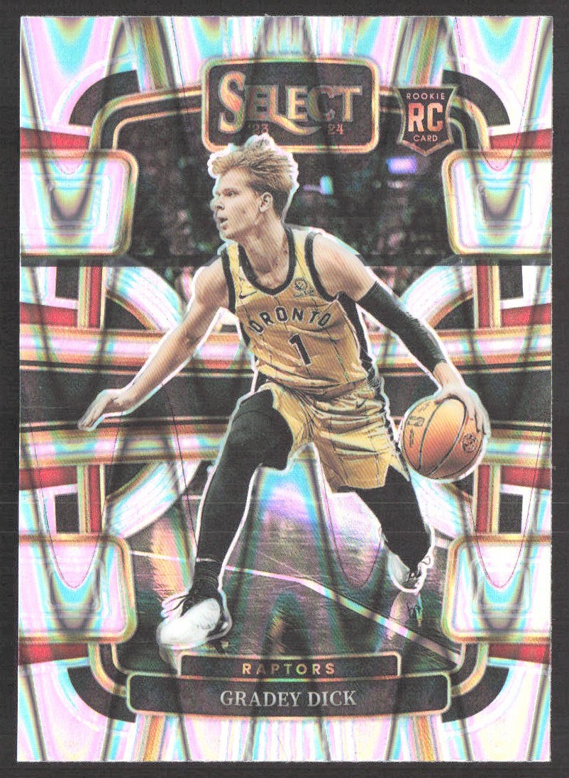 Gradey Dick 2023-24 Panini Select Tectonic Prizm #90 RC Toronto Raptors