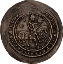 Brakteat Th&uuml;ringen Ludwig 43 mm 1,3 g Modern M&uuml;nze #SKL843