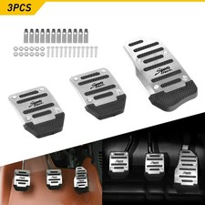 Non-slip Gas Brake Pedals Aluminum Pad Cover Set For Manual Car Universal Eou