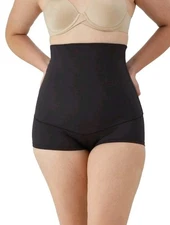 Maidenform Women's Firm Control High-Waist Boyshort Shapewear Black Size Small 