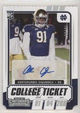 2021 Contenders Draft Picks Ticket Stub 68/91 Adetokunbo Ogundeji #297 Auto 3wu