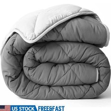 Lightweight Reversible Microfiber Comforter All-Season Soft Cozy Bedding New