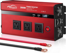 2000W Power Inverter, 12V DC to 110V/120V AC Converter, Car Truck Use, 2 USB P