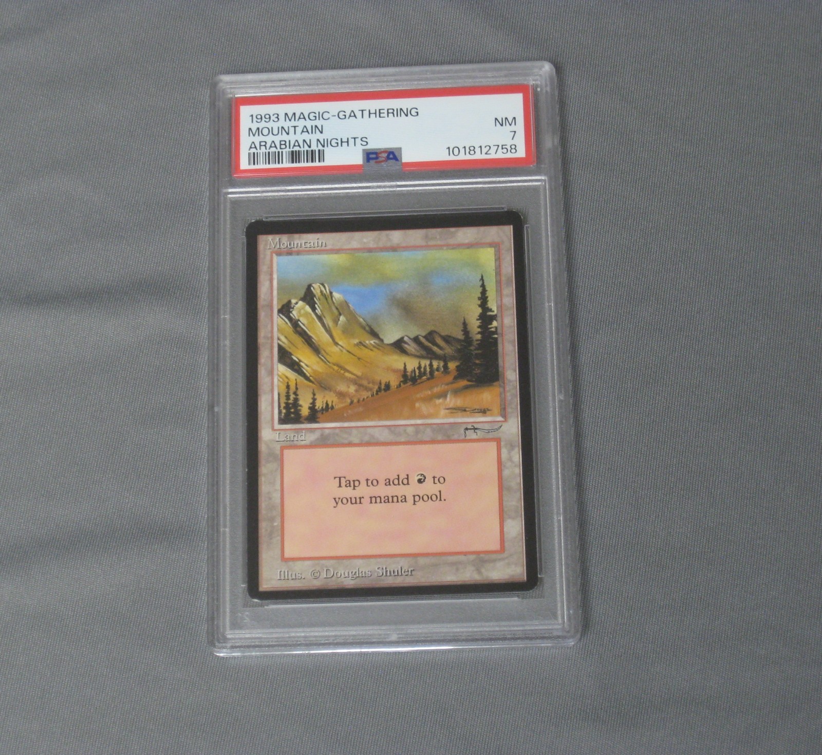1993 MTG Arabian Nights, Mountain, C1 rare NM 'near mint' PSA 7 📈booming
