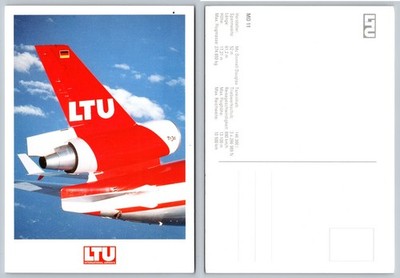 Continental LTU Airplane Tail Postcard