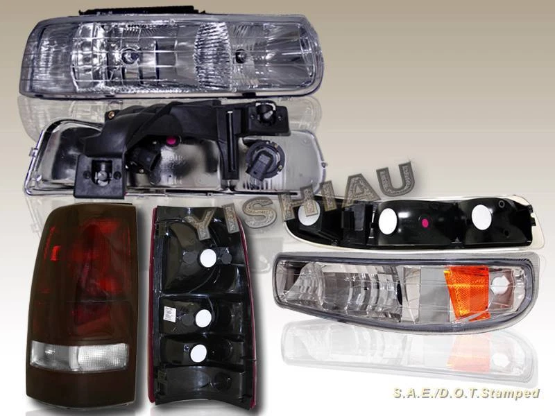 FAROS Y PARACHOQUES SILVERADO 1999-2002 CROMO Y LUCES TRASERAS ROJO OSCURO Foto 4 de 4