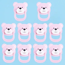 10pcs Magnetic Pacifier Dummy Pink Teddy for Reborn Baby Dolls Accessories Gift