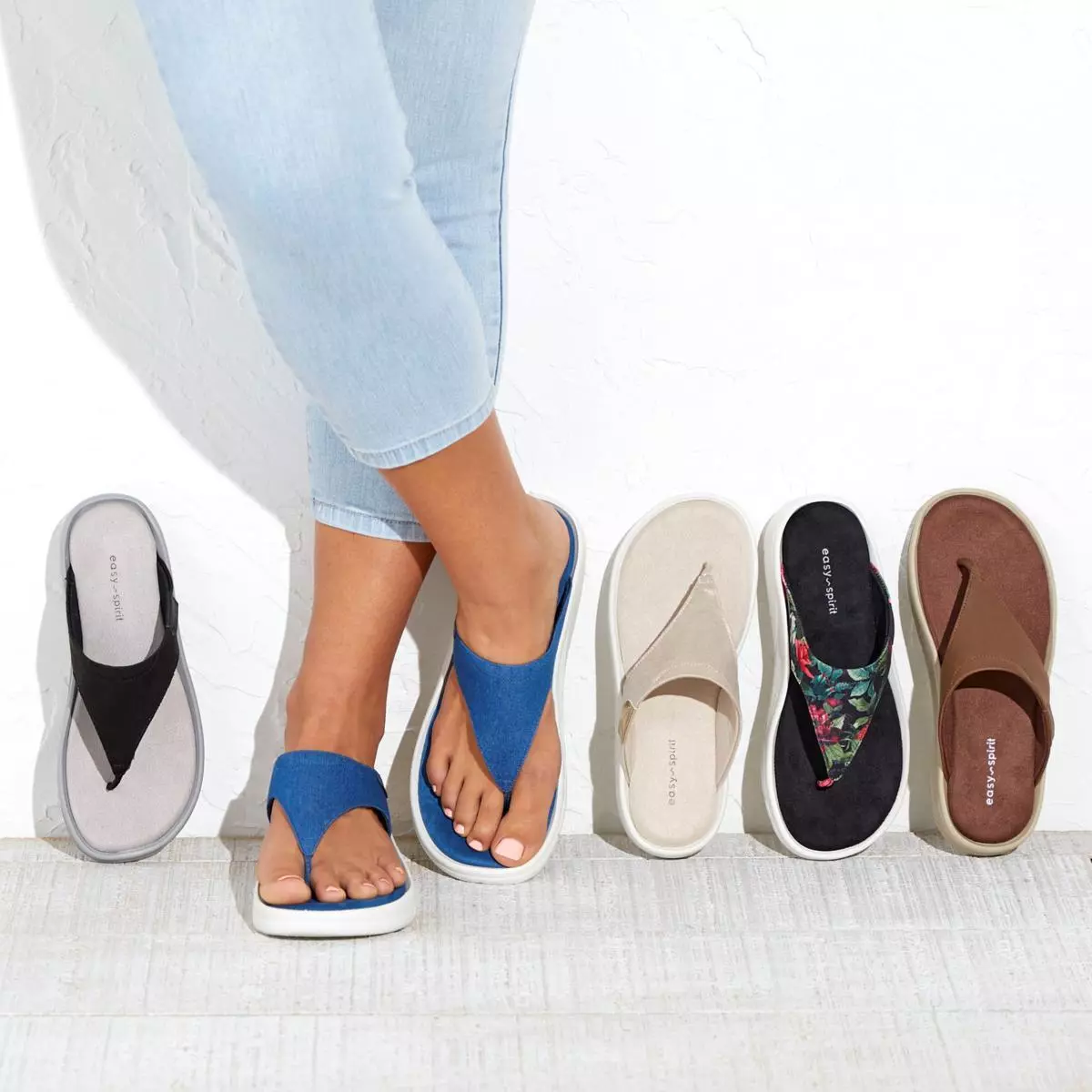 Easy spirit slip on sandals clearance