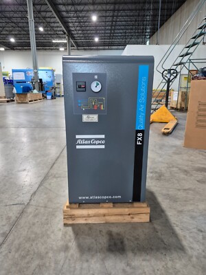 NEW ATLAS COPCO MODEL FX8 REFRIGERANT AIR DYER, 230/1/60, 6.4A ,ALUM. PLATE 