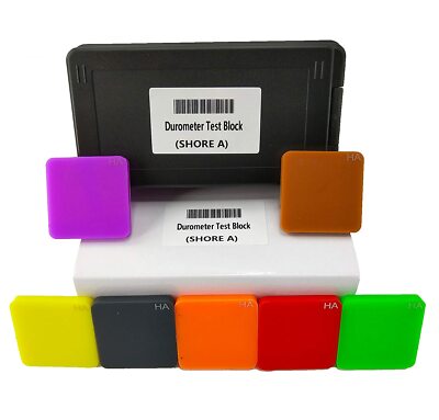 VTSYIQI Type A Hardness Test Block with 7 Color Block Durometer Test Block Kit  