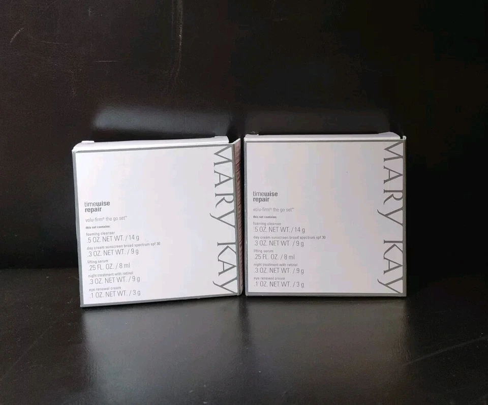 Lote de 2 Mary Kay Timewise Repair Volu-Firm THE GO SET-Travel Set Mini Set De 2 Foto 2 de 4