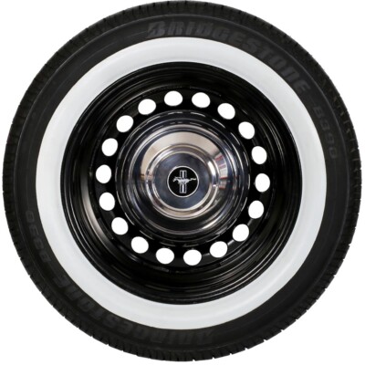 Bamboli 13" Whitewall Portawall Tire Rings – Set Of 4, 100% Rubber Vintage Look