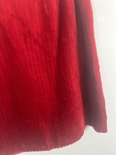 Vintage Luisa Spagnoli Size UK 12 Skirt red Cotton Velvet Jumbo Cord Lined Flaw - Picture 5 of 9