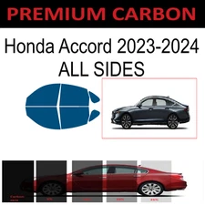 Premium Carbon Window Tint fits Honda Accord 2023-2024 precut window tint SIDES