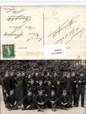 512895,Foto AK WW1 Franz&ouml;sische Soldaten Uniform Gruppenbild