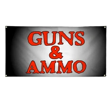 Vinyl Banner Multiple Sizes Guns and Ammo Business Business Outdoor