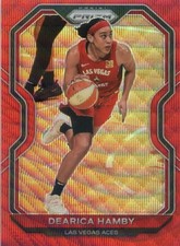 2021 Panini Prizm WNBA DEARICA HAMBY #43 RUBY RED WAVE PRIZM