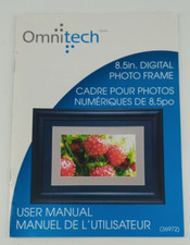 Omnitech 8.5" Digital Photo Frame User Manual Instruction Book