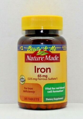 Nature Made Iron 65 mg - 365 Tablets Dietary Supplement 