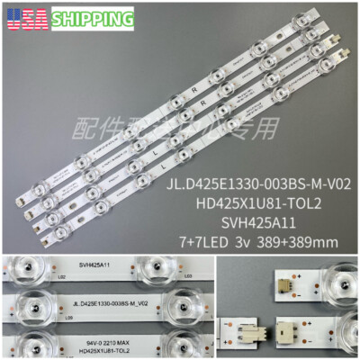 LED Strips HD425X1U81-T0L2 SVH425A11 For Hisense 43A60GMV 43A603AMV 43UHD201 