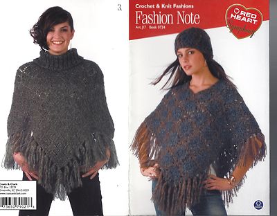 FASHION NOTE ~ COATS & CLARK - BOOK 724 - Capes & Sweater - knit/crochet