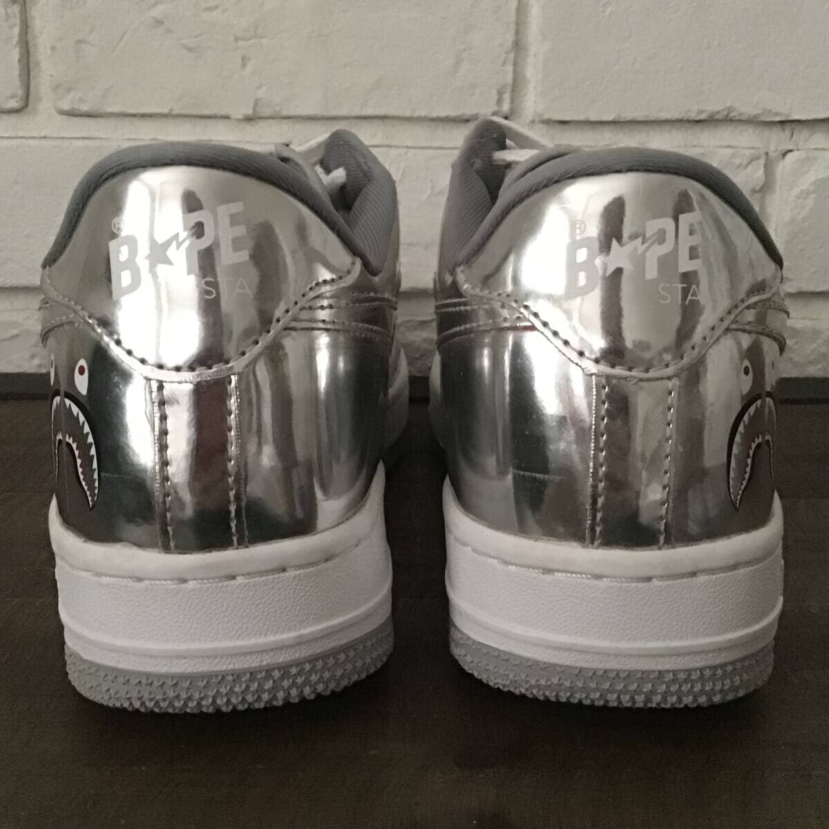 2010年 シャーク Silver Foil BAPE STA スニーカー 2010 Shark Silver Foil BAPE STA sneakers a bathing ape NIGO US 9
