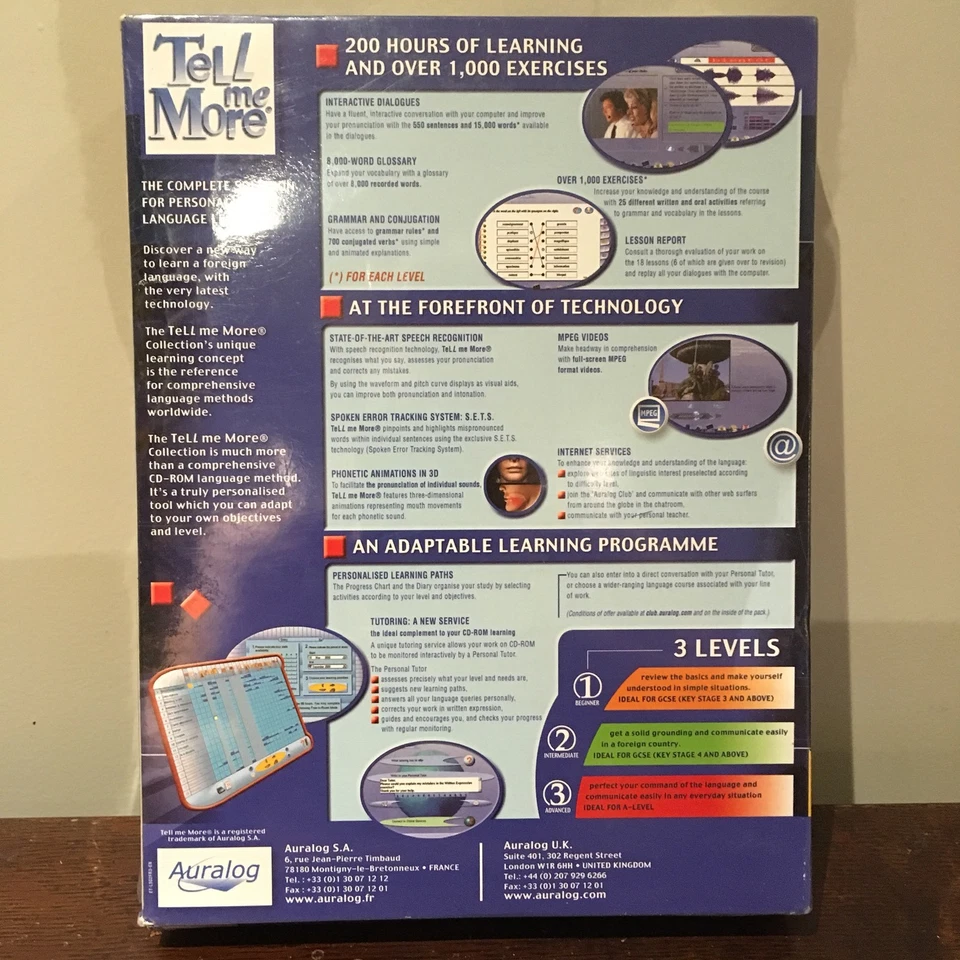 Auralog (Rosetta Stone) French "Tell Me More" Advanced 3 Language Learning CDs - Image 2 of 4