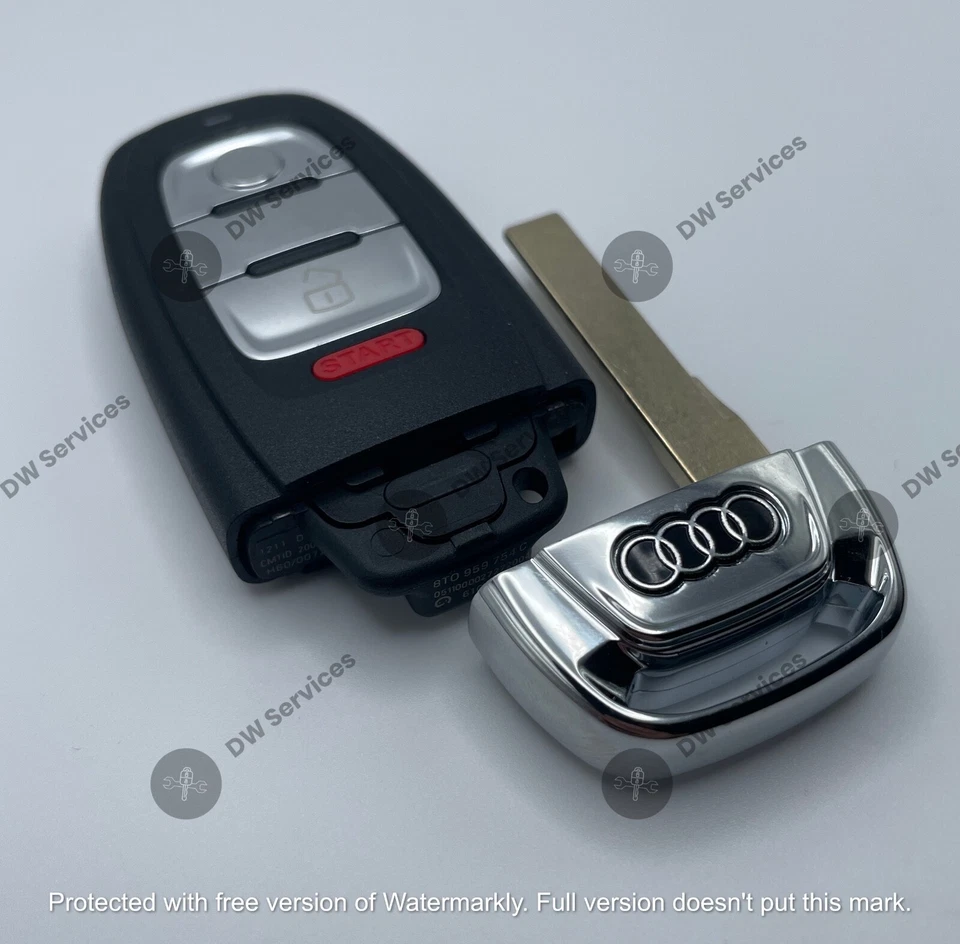 ¡NUEVO! Mando a distancia Audi 4 botones ranura llavero SIN confort ACCESO IYZFBSB802 Foto 4 de 4