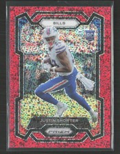 2023 Panini Prizm #310 Justin Shorter Red Sparkle Buffalo Bills RC (L)