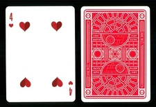 Playing card Star Wars Dark Side Red - 4 of Hearts ZT 24