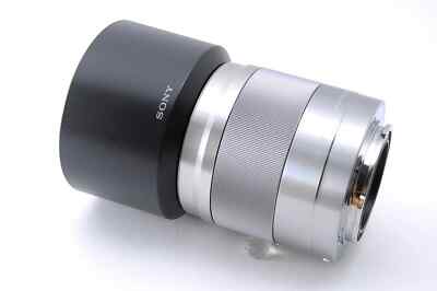 Sony E 50mm F1.8 OSS Silver APS-C SEL50F18 Lens for E mount [ Near Mint ] w/Hood