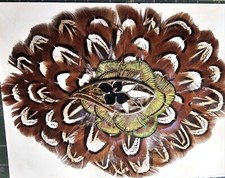 Feathered Barrette Handcrafted Iridescent Feathers