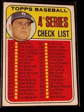 1969 Topps Baseball - #314 4th Series Checklist #328-425 Don Drysdale Unmarked 
