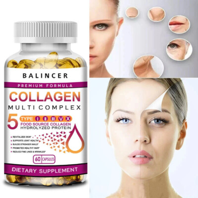 Collagen 120 Capsules- Anti-aging, Antioxidant, Hair, Skin and Nail Health