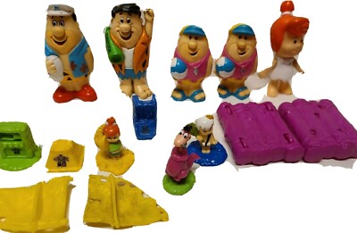 Flintstones Figure Bundle Beach Barney Fred Wilma More 80s 90s Vintage Lot