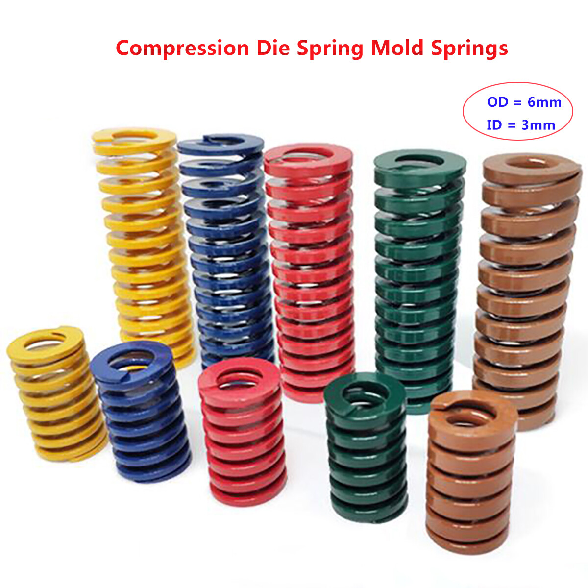Compression Mold Springs Heyiarbeit 20mm OD 10mm ID 25mm Long Spring ...