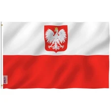 Anley Fly Breeze 3x5 Foot Poland State Ensign Flag - Polish Eagle Flags