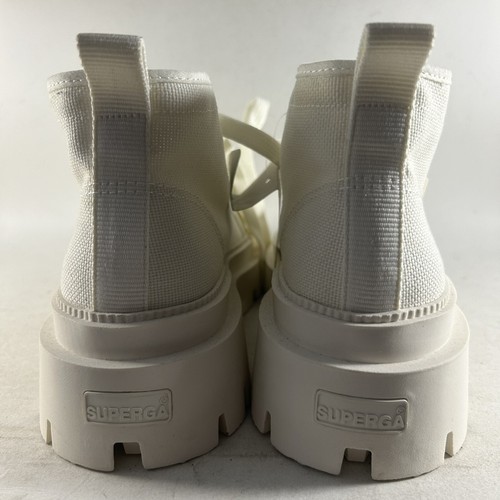 Stivaletti donna Superga 3052 Alpina Apex Mid beige naturale taglia 8 - Foto 4 di 8