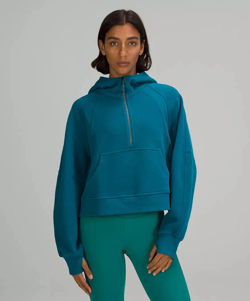 ❤️ Lululemon Scuba Oversized Half 1/2 Zip Hoodie XS/S Capri Blue Sweatshirt  NWT