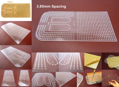 3.85mm Leather Craft Corner Zipper Slot Chisel Hole Spacing Mark Ruler ...