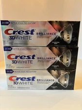 Crest 3D White Brilliance Charcoal Mint Fluoride Toothpaste 3.5 oz (3 Pack) 2025