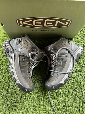 KEEN WOMENS TARGHEE II MID WP HIKING BOOTS SIZE 7 NWB $175 MAGNET ATLANTIC BLUE