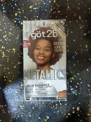 Lot 3 Got2B Metallics Permanent Hair Color, M65 Ultra Deep Red Free Shipping