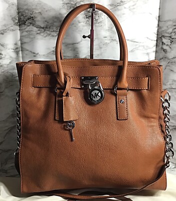 Michael Kors Hamilton Large Brown Leather Tote Bag