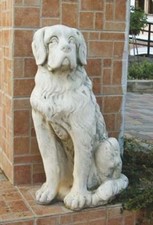 Hund (S180) Hunde Tiere Tier Gartendeko Tierfiguren Steinguss Steinfigur 80 cm