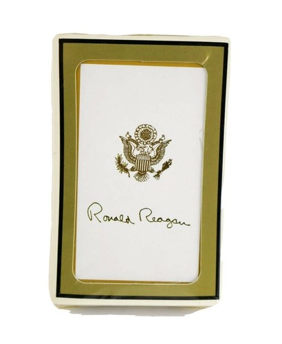 Präsident Ronald Reagan Vintage offizielle Unterschrift Spielkarten des Weißen Hauses